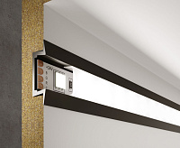 Встраиваемый алюминевый профиль черный/белый LL-2-ALP007