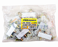 ДЕЛИТЕЛЬ ТВ х3 под F разъем 5-900 МГц 05-6032