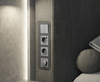 Веркель Рамка на 4 поста (графит Acrylic) W0042704