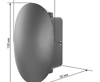 Настенный светодиодный светильник NUOVO 3000К IP54 серый düwi 24362 5