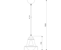 Подвесной светильник 50055/1 белый с золотом сн/пр