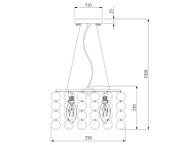 Люстра металл 60005/3 хром/перламутр
