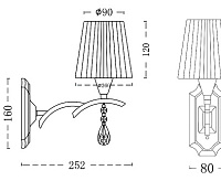 Бра ARM901-01-N сн/пр