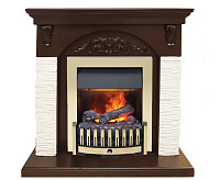 Портал Bern мелкий сланец белый под классический очаг