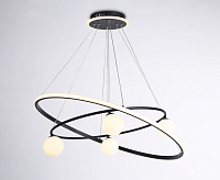 Светильник подвесной светодиодный FL66327/1+4BK черный 