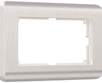 Веркель Рамка для двойной розетки (перламутровый) WL12-Frame-01-DBL