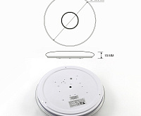 Светильник светодиодный "MUSIC" RGB 40W R-APP-330-WHITE/CHROME-220-IP20