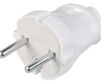 Вилка разборная прямая без з/к 6А белая ВПп20-01-Ст EVP20-06-01-K01