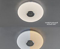 Светильник светодиодный "MUSIC" RGB 40W R-APP-330-WHITE/CHROME-220-IP20