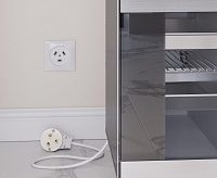 Веркель Розетка с вилкой для электроплиты 32А 250В (белый) W1189201