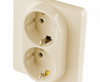 Legrand INSPIRIA Слоновая кость Розетка 2 х 2К+3 - немецкий стандарт 16 А - 250 В 673751