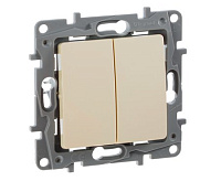 Etika Переключатель 2-кл 10А, авт. клем слоновая кость 672312