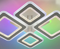 Люстра светодиодная "OVAL DOUBLE RGB" 120W 5S-APP-700x500x72-WHITE/WHITE/BULB-220-IP20