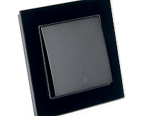 Катрин Переключатель 1-кл в сборе черный GLS10-7005-05 сн/пр