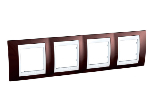 Рамка 4Мг UNICA Хамелеон гориз. терракот/бел MGU66.008.851 сн/пр Рамка 4Мг UNICA Хамелеон гориз. терракот/бел MGU66.008.851 сн/пр