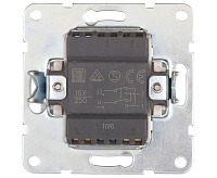 LK60 Переключатель1-кл перекрестный серебристый металлик 860603-1