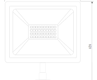 Прожектор светодиодный с датчиком движения 20W 6500K IP44 черный 024 FL
