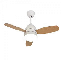 Управляемый светильник с вентилятором FAN WOOD 48W+55W-1032-white/white-220-IP20