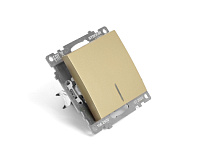 Катрин Выключатель 1-кл с подсветкой золото GLS10-7101-08