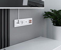 Веркель Розетка TV + Ethernet RJ-45 (белый) W1181301