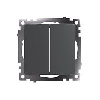 Катрин Выключатель 2-кл графит GLS10-7104-06