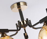 Люстра TR9099/5 BK/GD/TI 40W черный/золото/янтарь E27