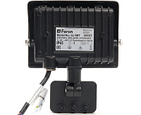 Прожектор светодиодный с датчиком движения 30W 6400K черный IP44 LL-907