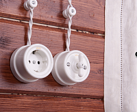 Ретро кабель витой 2х1,5 (белый) 20 м