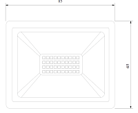 Прожектор светодиодный  10W 6500K IP65 черный 020 FL