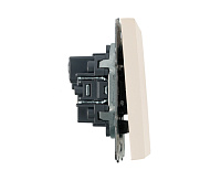 Эмили Выключатель 2кл самовозвратный, кашемир, RSW10-5113-08