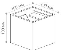 Настенный светодиодный светильник 2*3W 450Lm 3000K белый IP54 DH012