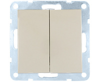 LK60 Выключатель 2-кл бежевый 861101-1
