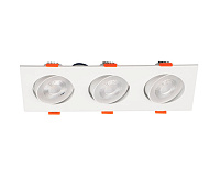 Светильник встраиваемый карданный PSP-S 413 3x8W 4000K 40° White IP40 JAZZway