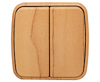 Выключатель 2-клавишный 10А EKF EGV10-023-30 сн/пр