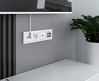 Веркель Рамка на 4 поста (Flic белый) WL05-Frame-04-white сн/пр