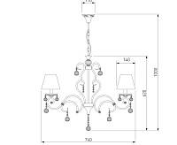 Люстра с хрусталем 12075/8 белый сн/пр