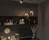 Подвесной LED светильник 90249/3 черный с ПДУ