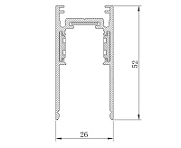 Шинопровод 2м для низковольтных трековых светильников белый CABM1000
