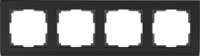 Веркель Рамка на 4 поста (Stark черный) WL04-Frame-04-black