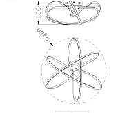 Люстра светодиодная "LIANA MONO" 70W R-490-CHROME/OPAL-220V-IP20/4000K