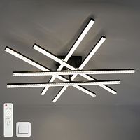 Люстра светодиодная "IRIS" 140W 6I-IRC-800*800*125--BLACK/CLEAR-220V-IP20