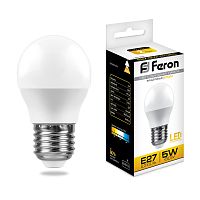 Лампа светодиодная  5W E27 2700K LB-38 шар (Feron)
