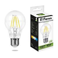 Лампа светодиодная FILAMENT  9W E27 4000K LB-63 шар (Feron)