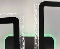 Люстра светодиодная "OVAL ICE RGB" 75W 5S-APP-725x500x93-BLACK/CLEAR-220-IP20