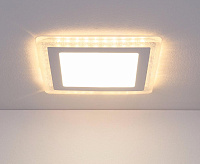 Светильник встраиваемый DLS024 18W 4200K белый (квадрат) сн/пр