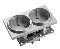 Катрин Розетка 2-ая с/з со шторками серебро GLS16-7114-03