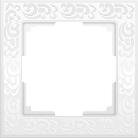 Веркель Рамка на 1 пост (Floc белый) WL05-Frame-01-white сн/пр