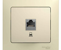 GLOSSA Розетка компьютерная RJ45 кат 5е перламутр GSL000681К