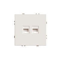 Эмили Розетка RJ45 2-местная, кашемир, RST00-5111-08