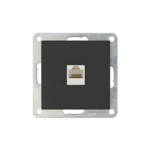 LK80 Розетка RJ-45 кат 5е.с накладкой черный бархат 846108-1
